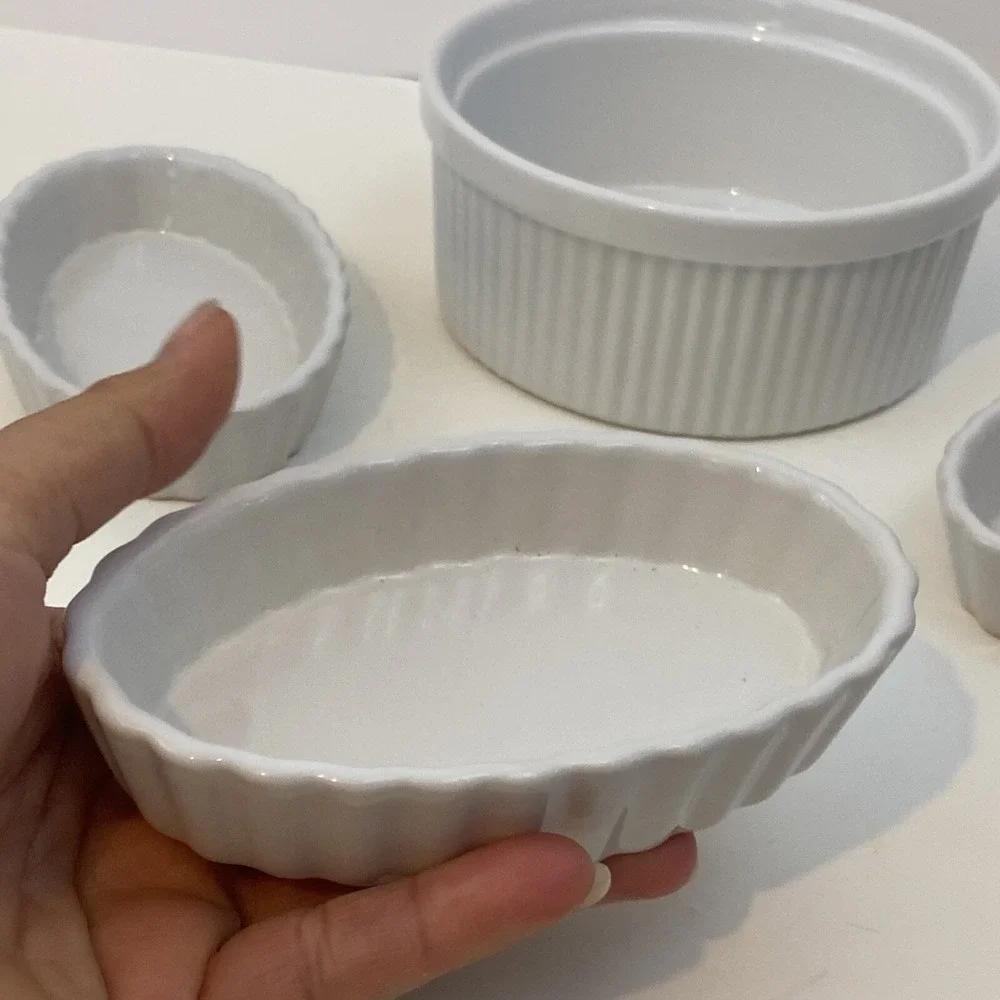 Pier1 Souffle Dishs White 5